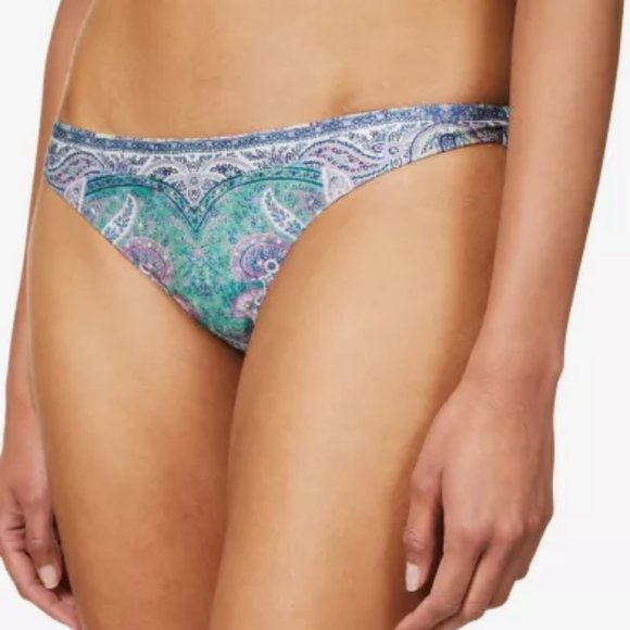 NWT$225 ZIMMERMANN Anneke Paisley-Print Bikini Bottom Briefs 2 (6-8) - Picture 3 of 12